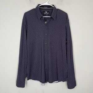 Buttercloth Long Sleeve Button Up Shirt Mens XL Geometric Icy Cotton Slim